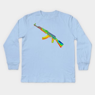 AK47 Rainbow Kids Long Sleeve T-Shirt